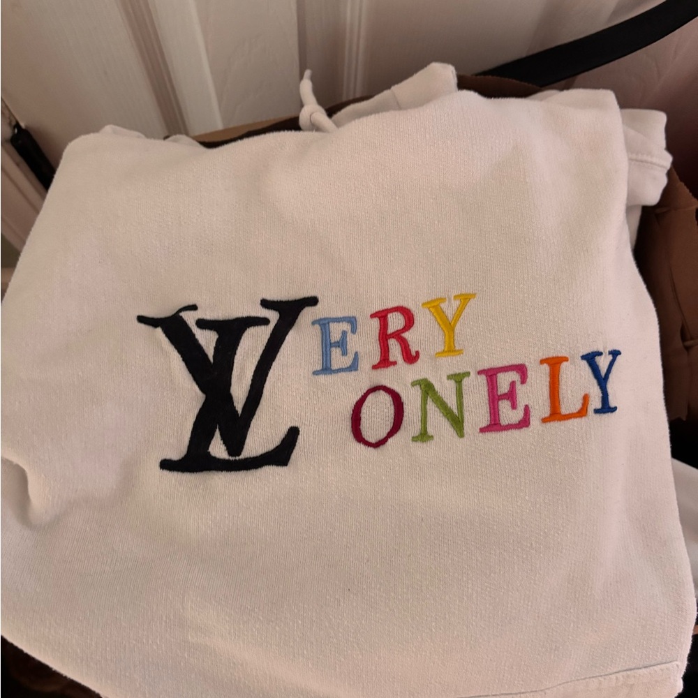 Colorful Lettered White Sweatshirt